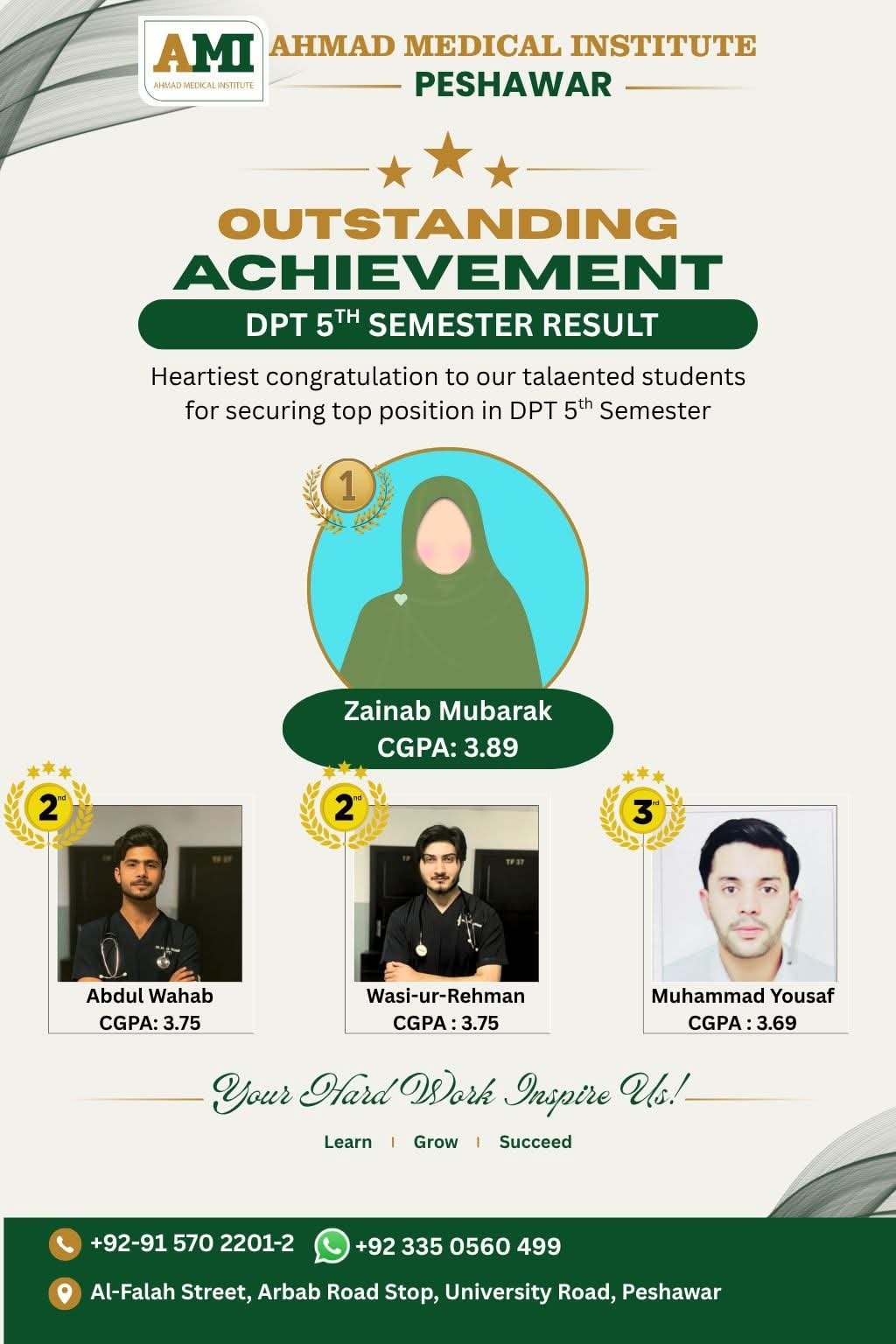 DPT Students Outstanding Achievement